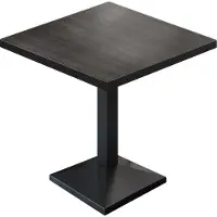 GGM Moebel International BPA | Tavolino da bistrot | Quadrato | Bordo nero | 60 x 60 x 78,5 cm | Wengé / Nero | Tavolino da bistrot / Tavolino da ristorazione