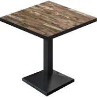 GGM Moebel International BPA | Tavolino da bistrot | Quadrato | Bordo nero | 60 x 60 x 78,5 cm | Vintage Old / Nero | Tavolino da bistrot / Tavolino da ristorazione