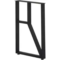 StarTech.com Gambe per tavolo - Modello ad angolo - Confezione da 2 - 50 x 71 cm - Piedini regolabili - Capacità di carico massima: 200 kg - Colore: nero