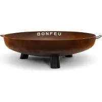 Bonfeu BonBowl Plus Acciaio Corten Ø100 cm - L 100 x P 100 x A 23,5 cm - Acciaio Corten - Marrone