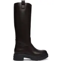 Armani Exchange per donna. XW003089AF17451U6032 Stivali con gambale alto, suola spessa e tiranti marroni (39), Marrone, Basso, Nessuno,