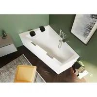 Riho Doppio Baignoire, asymétrique, variante PlugPlay, 2 places, 180x130x62cm, 315 Betteres, blanc, B033010005, B033010005