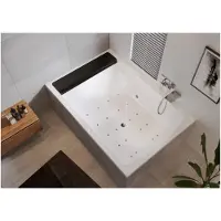 Riho Savona Baignoires rectangulaires, avec système d'air, à encastrer, 2 places, 190x130x48cm, 370 Betteres, blanc brillant, B065007005, B065007005