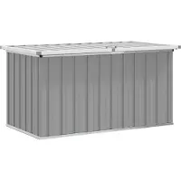 vidaXL Box da giardino grigio 129x67x65 cm