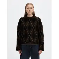 Selected Pullover 'Argyle' marrone / nero