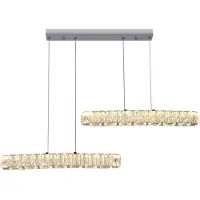StarTech.com Lampadario a cristallo 2TXY - Plafoniera - 3 sorgenti luminose LED - Dimmerabile - Luce con cambio colore - Adatto per il bagno - Bianco