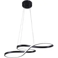 StarTech.com Lampada a sospensione LED moderna - DD5012 - Acrilico - Dimmerabile - Con telecomando - Oltre 20 sorgenti luminose - Nero - 90–260 V