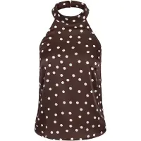 Noisy May Top marrone scuro / bianco