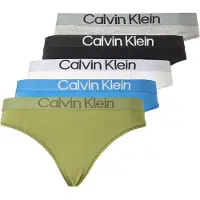 Calvin Klein Underwear String blu reale / grigio chiaro / verde erba / nero / bianco