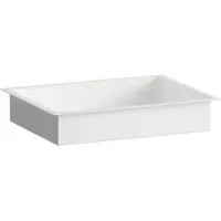 Laufen METAPHOR Lavabo à encastrer par le bas, rectangulaire, sans percement pour la robinetterie, sans trop-plein, 544x419x111mm, blanc brillant, H513ME50001121, H513ME50001121