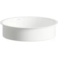 Laufen UNISONO Lavabo à encastrer par le bas, rond, sans trou pour robinet, sans trop-plein, 409x409x114mm, blanc brillant, H513UO30001121, H513UO30001121