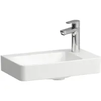 Laufen PRO X Lave-mains Compact, plage de robinetterie à droite, 1 trou de robinetterie, sans trop-plein, 480x280mm, H8158647571141, H8158647571141
