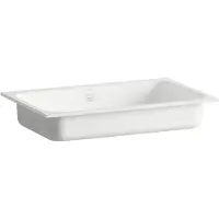 Laufen STREAM lavabo à encastrer par le haut, rectangulaire, sans trou pour robinet, avec trop-plein, 650x415x127mm, blanc brillant, H517SR70001091, H517SR70001091