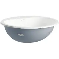Laufen CLASSICS Lavabo à encastrer par le haut, rond, 1 trou pour robinet, sans trop-plein, profilé d'étanchéité en PVC, 475x475x186mm, blanc brillant, H517CL50001111, H517CL50001111