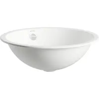 Laufen FORM lavabo à encastrer par le bas, rond, sans trou pour robinet, avec trop-plein, 450x450x159mm, blanc brillant, H513FM50001091, H513FM50001091