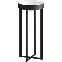 Laufen XCROSS Lavabo, au sol, avec fixation murale, rond, sans percement pour la robinetterie, sans trop-plein, 397x427x900mm, noir mat, H511CR37161121, H511CR37161121