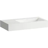 Laufen CLASSICS Lavabos, rectangulaire, tablette à gauche, sans percement pour la robinetterie, sans trop-plein, 800x405x135mm, blanc brillant, H510CL50001121, H510CL50001121