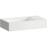 Laufen XPLORE.S lavabo, rectangulaire, tablette à droite, 1 trou pour robinet, sans trop-plein, 500x268x100mm, blanc brillant, H515XS40001111, H515XS40001111