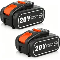 AjieQaQ Confezione da 2 batterie di ricambio per utensili Worx 20V, 6,0 Ah, compatibili con WA3553, WA3551, WA3572, WX390, WX176, WX178, WU268, WX166.4, WX372