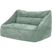 Merkloos Divano letto, pouf-divano, color verde salvia, tessuto in chenille, divano a due posti, pouf per adulti con imbottitura inclusa, divano, ecc