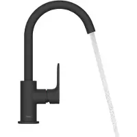 Hansgrohe Rebris S Mitigeur monocommandé pour lavabo 210, bec pivotant, avec garniture découlement, saillie 154 mm, 72536670, 72536670