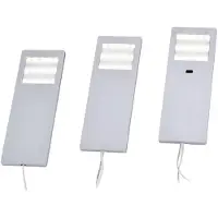Paul Neuhaus Lampada LED per mobili Helena, 19 x 7 cm, set di 3, sensore, metallo