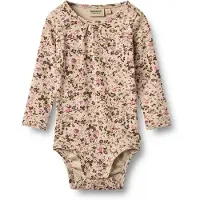 Wheat Tutina / body per bambino 'Freddie' sabbia / marrone scuro / rosé