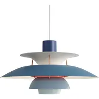 Louis Poulsen Lampada a sospensione PH 5 300, blu, 30 cm