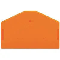 Wago Piastra terminale da 2,5 mm arancione - Piastra terminale/di separazione per morsettiera 280-313