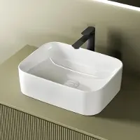 Emke , mobile lavabo rettangolare, dimensioni 50,5 x 38 x 15 cm, ideale per bagni di servizio