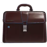 Piquadro Blue Square Il caso del medico Vera Pelle 36 cm marrone