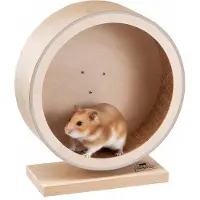 Ferplast Ruota per criceti , realizzata in legno. Ruota in legno, giocattolo ideale per cincillà