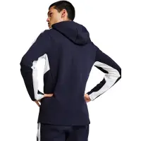 Puma Giacca di felpa sportiva 'teamEVOSTRIPE' blu / bianco