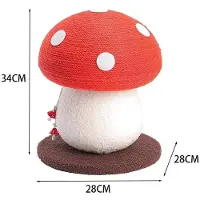 StarTech.com Albero per gatti a forma di fungo - Tiragraffi - Corda di iuta, palo da arrampicata resistente, senza pelucchi, a strato singolo, ideale per gatti domestici - Rosso