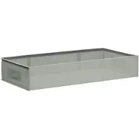 vidaXL Contenitore con finestra superiore trasparente, tessuto non tessuto grigio