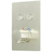 Steinberg Série 390 Set de montage final, pour thermostat encastré 1/2, pushtronic, pour 2 consommateurs, 39042223BN, 39042223BN