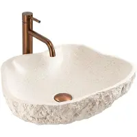 REA Lavabo Da Appoggio Isla Warm Beige