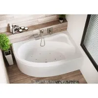 Riho Aryl Baignoires d'angle, version gauche, avec système Air, à encastrer, 2 places, blanc, B018004005, B018004005
