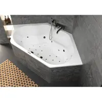 Riho Winnipeg Baignoires d'angle, avec système Joy, à encastrer, 2 places, 145x145x47,5cm, 225 Betteres, blanc, B010010005, B010010005