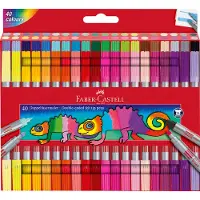 Faber Castell Set Di 40 Pennarelli A Doppia Punta