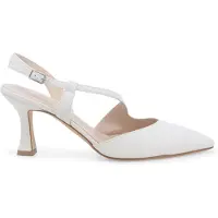 Melluso Décolleté donna slingback in pelle bianco e1634q