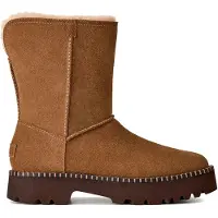 Ugg per donna. 1184492 Stivali in pelle Uptowner Short marrone (39), 3 a 5cm, Camoscio, Nessuno, Casual, Bronzo