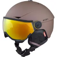 Cairn - Casco con visiera e riflettore Recco - Rise II Visor Mat Cacao - Taglia 58-61 cm - Marrone