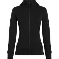 Icebreaker Women's Merino 260 Quantum IV L/S Zip Hoodie Felpa di merino con cappuccio Donna (XS, nero)