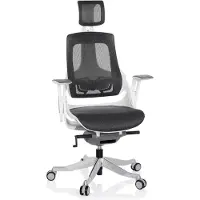 Hjh OFFICE Sedia da ufficio, girevole, grigio SPEKTRE