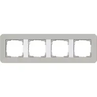 Gira Abdeckrahmen 4fach Grau/Reinweiß 0214412 (0214412)