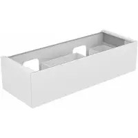 Keuco EDITION 11 Meuble sous-lavabo pour double lavabo encastré, 1 tiroir frontal, avec éclairage LED, 1400x350x535mm, 31267890100, 31267890100