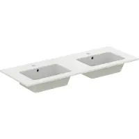 Ideal standard Tempo - Lavabo doppio, 1215x450 mm, con sfioratore, bianco E053401