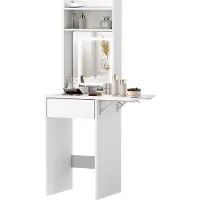 HOMCOM Toeletta con illuminazione LED dimmerabile e specchio
