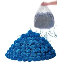Vevor sfere filtranti in sabbia 1,83 kg, sfere filtranti di ricambio per la sabbia della piscina, riutilizzabili, in poliestere blu, adatte per piscine, piscine fuori terra